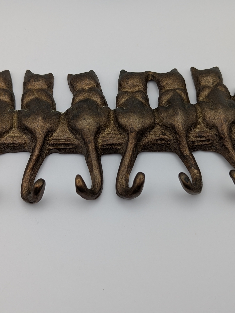 Solid Brass SPI Home Seven Cat Key Hook - Picture 3 of 8